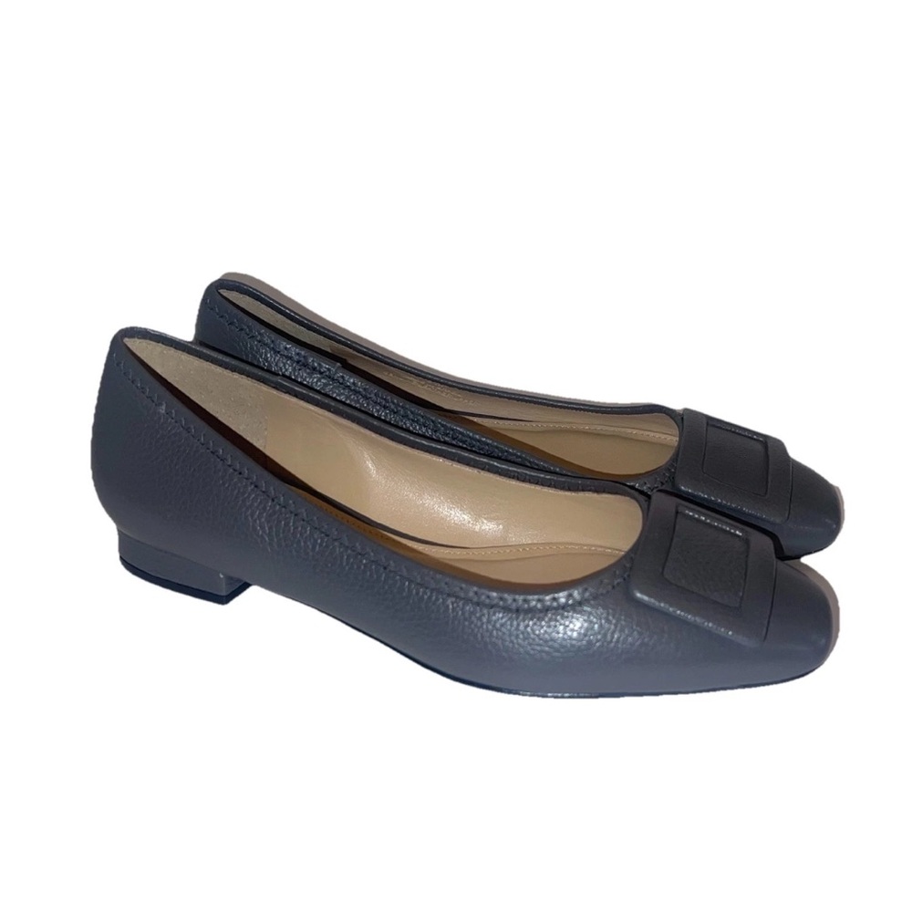 Talbots Slip On Leather Buckle Flats Shoes Sz 6